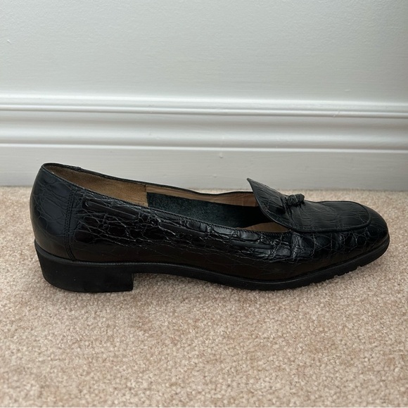 SALVATORE FERRAGAMO Crocodile Leather Loafers Size 10 Extra Narrow - Picture 8 of 15